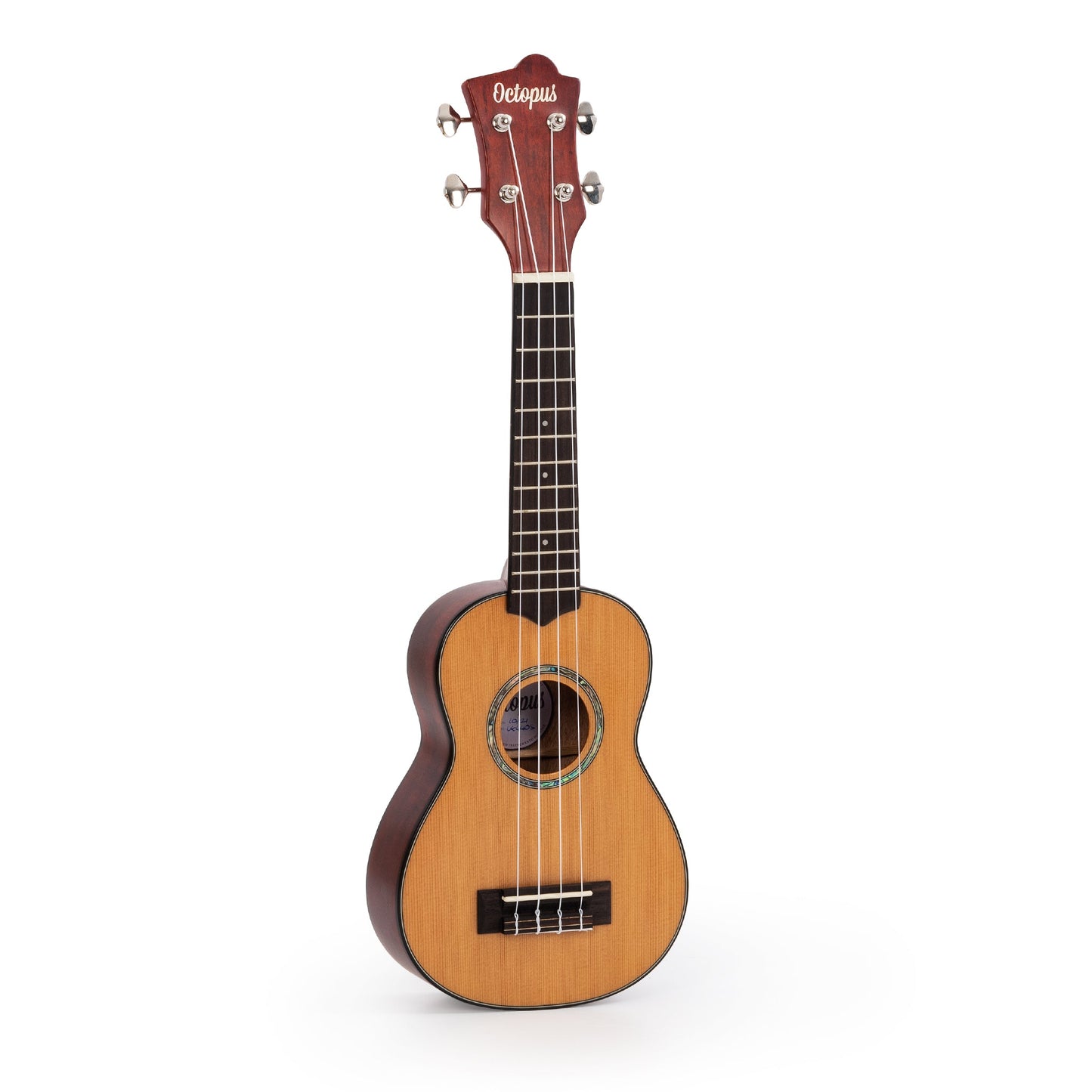 Octopus UK440S Soprano ukulele – Flamed maple with solid cedar top